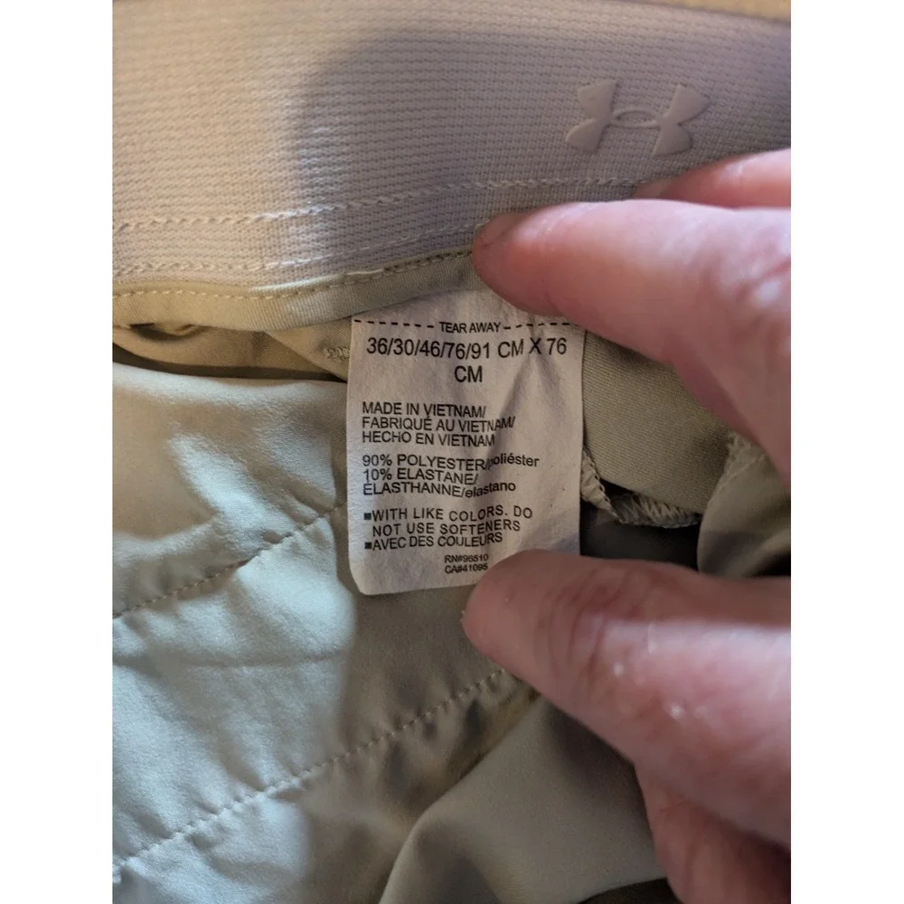 Under Armour Pants Mens 36X30 Tan Biege Golf Chino Stretch Performance Straight